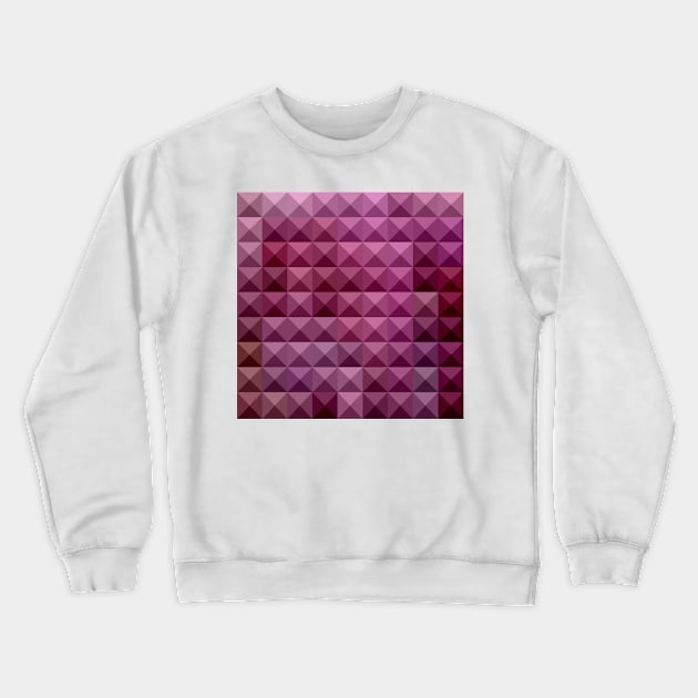 Byzantium Purple Abstract Low Polygon Background Crewneck Sweatshirt by retrovectors